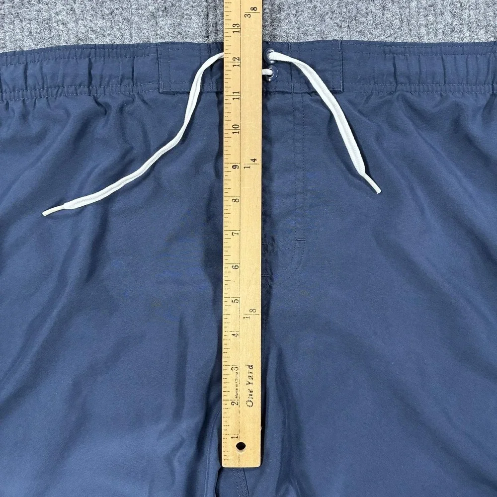 Nike Swim Shorts Mens L Blue Colorblock Board Trunks Drawstring Lined Pockets